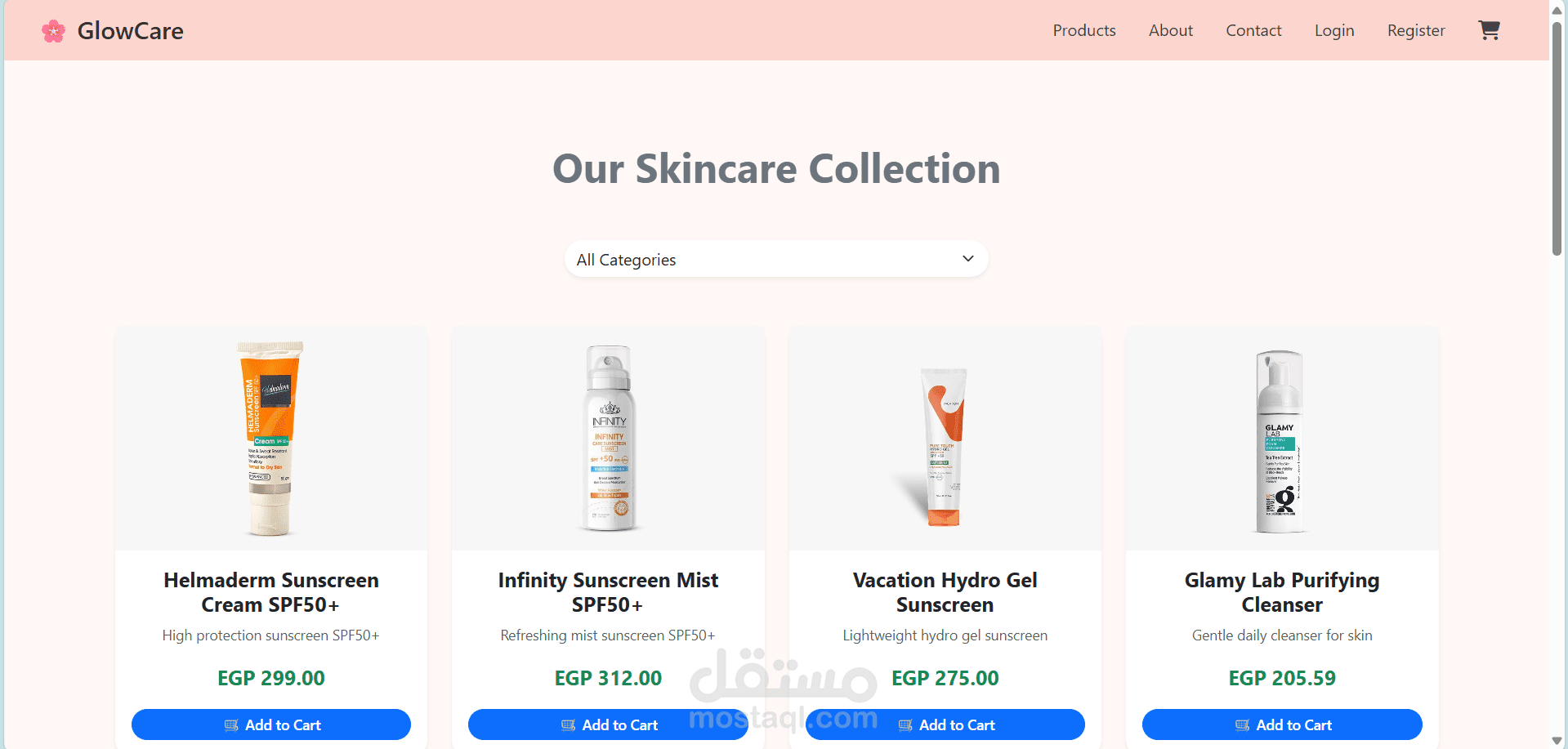 GlowCare Skincare E-Commerce Website