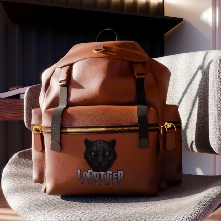 عرض منتج احترافي (Product Render) لحقيبة ظهر