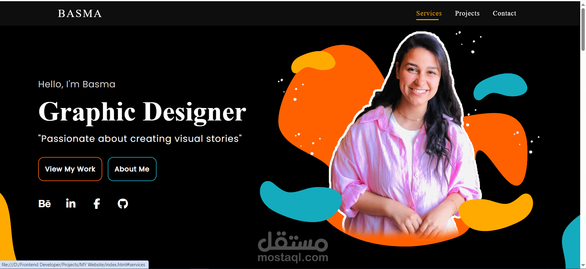 موقع بورتفوليو احترافي