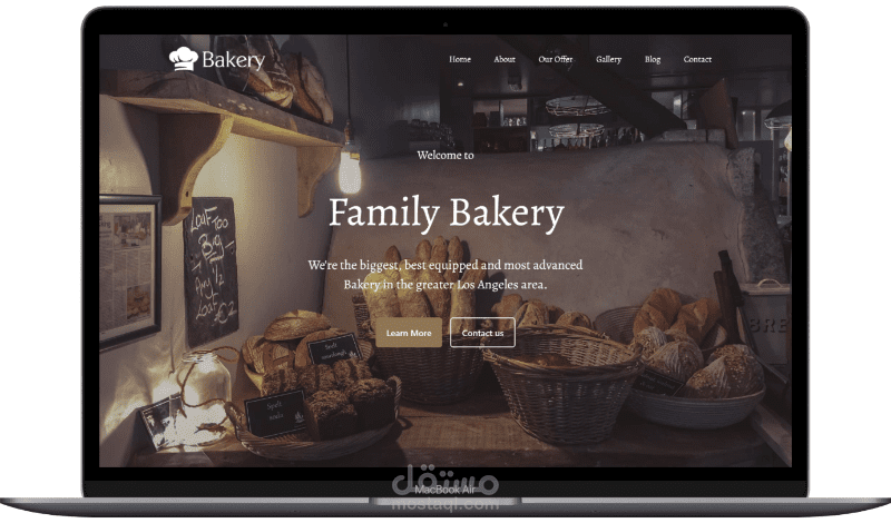 تصميم موقع إلكتروني لمخبز (Family Bakery)