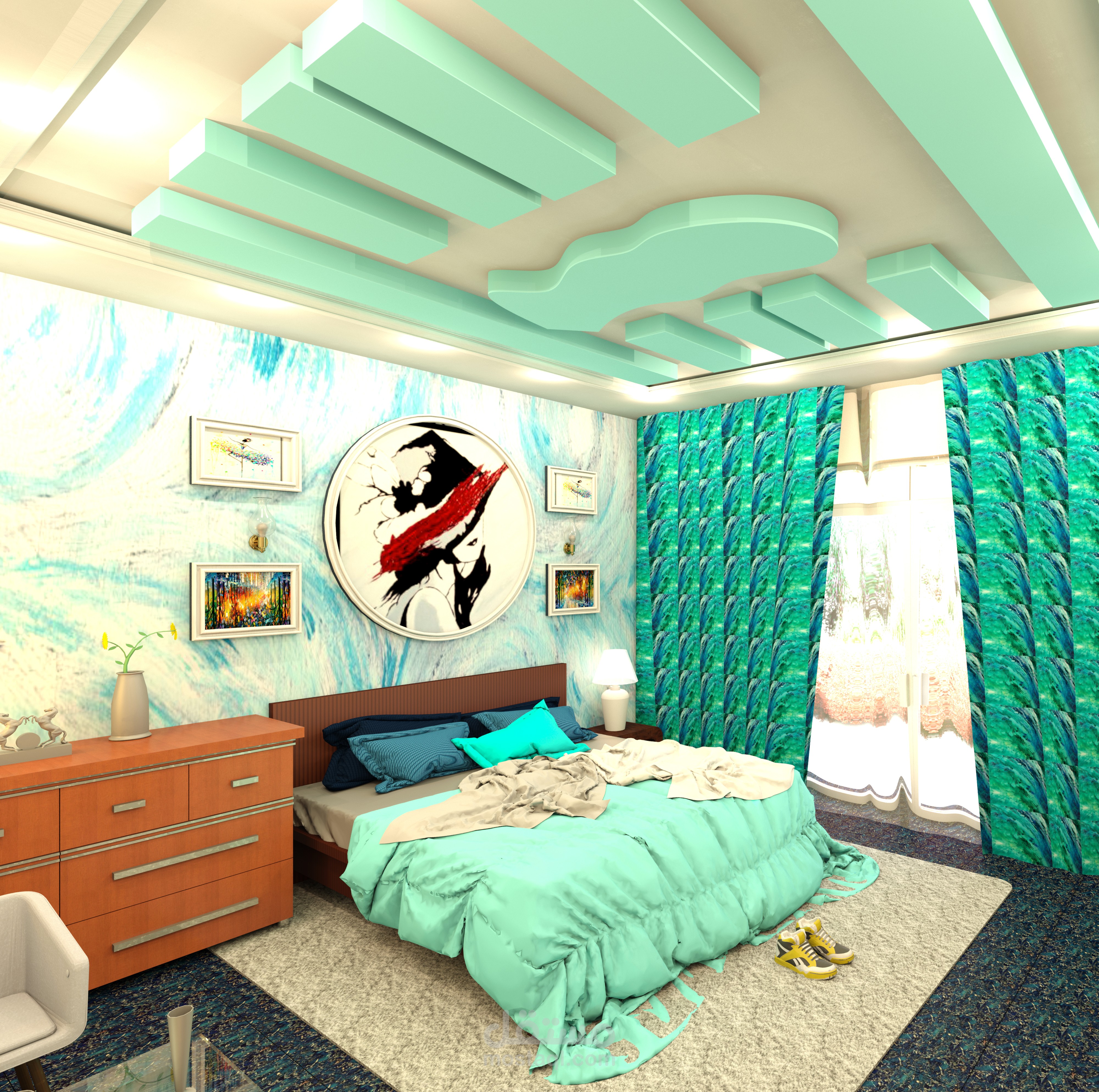 تصميم داخلي لغرفة نوم