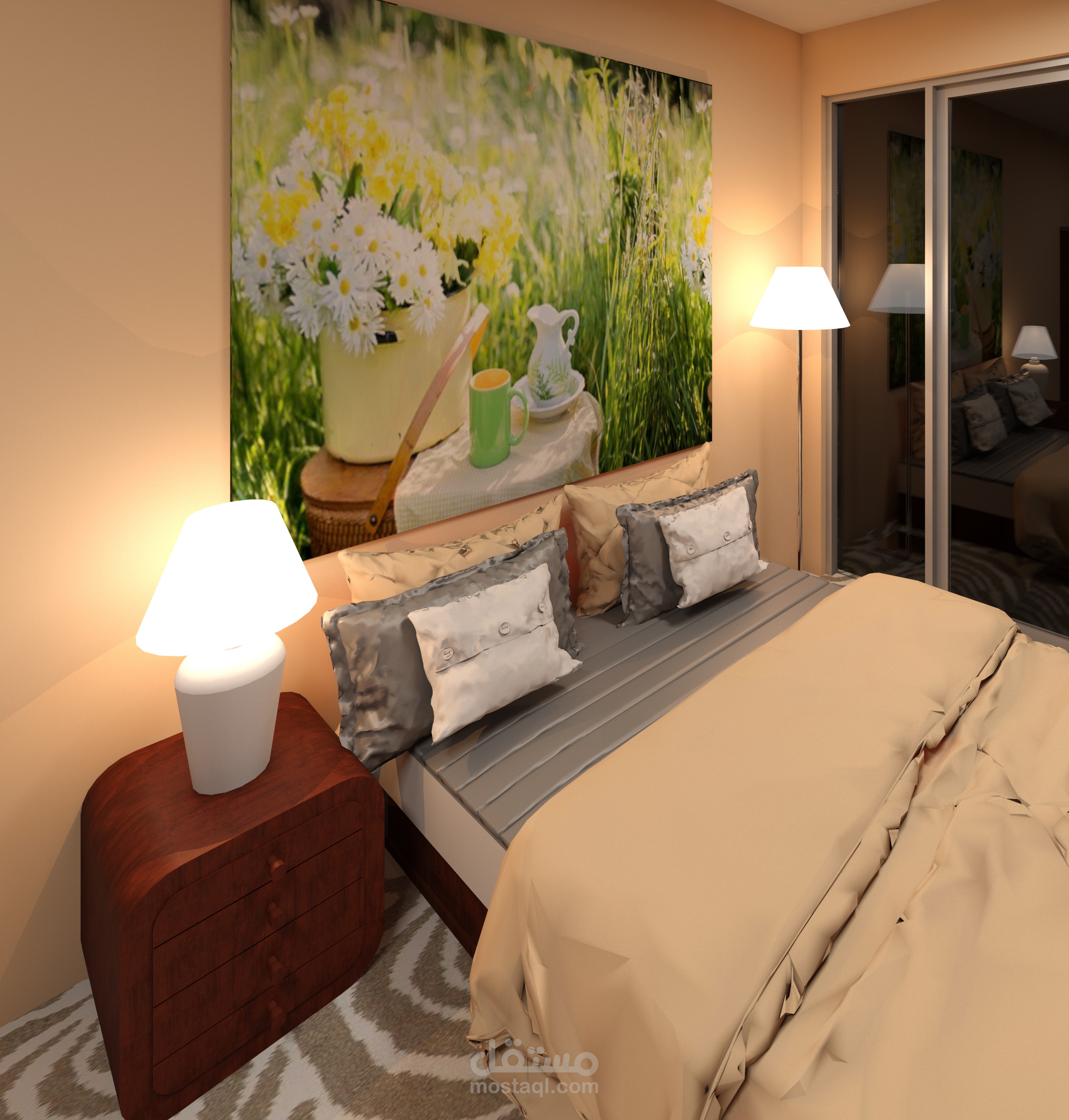 تصميم داخلي لغرفة نوم