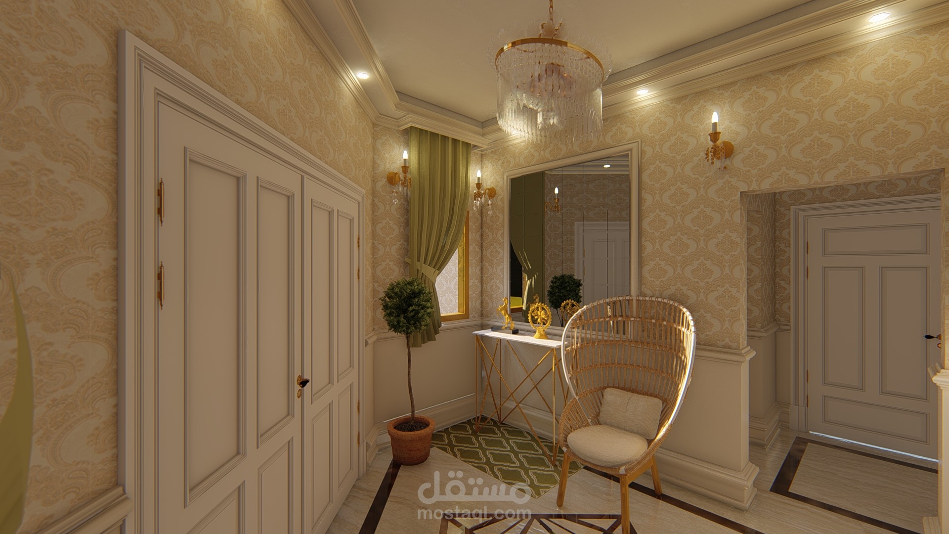 تصميم مدخل فيلا داخلي