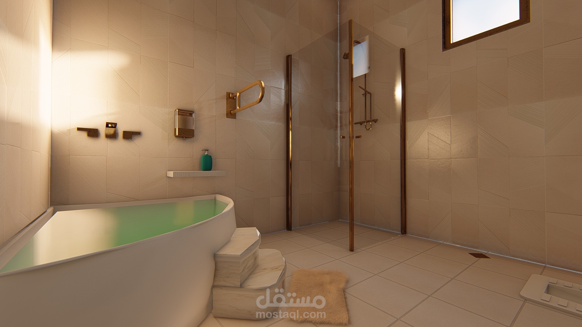 تصميم حمام مودرن