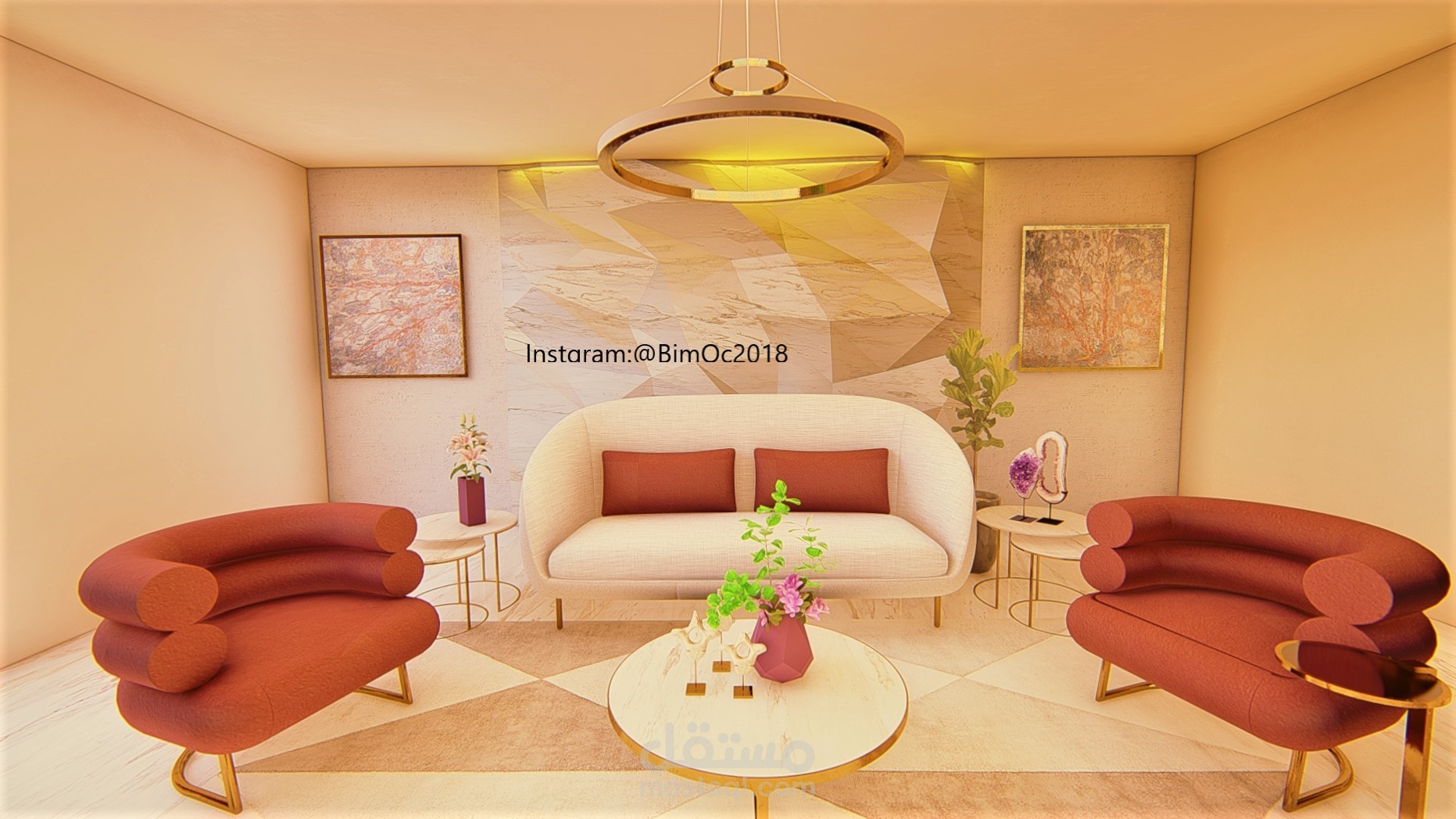 غرفة معيشة مودرن