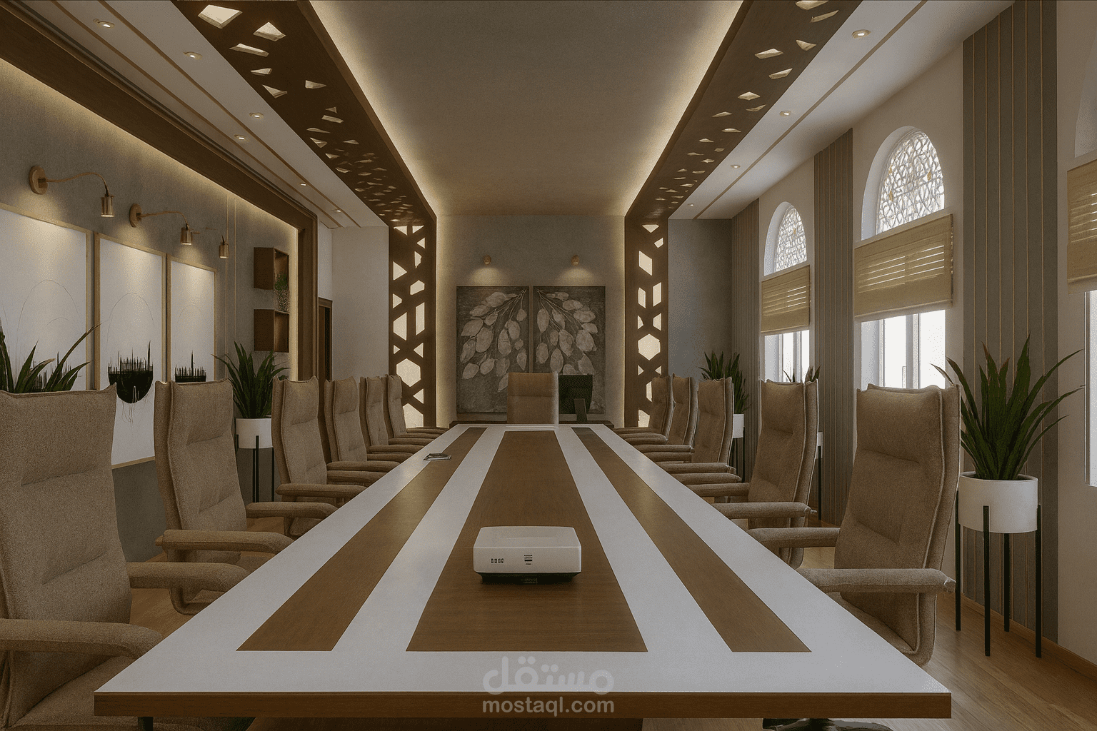 تصميم شقه التصميم مكون من صاله استقبال وغرف نوم