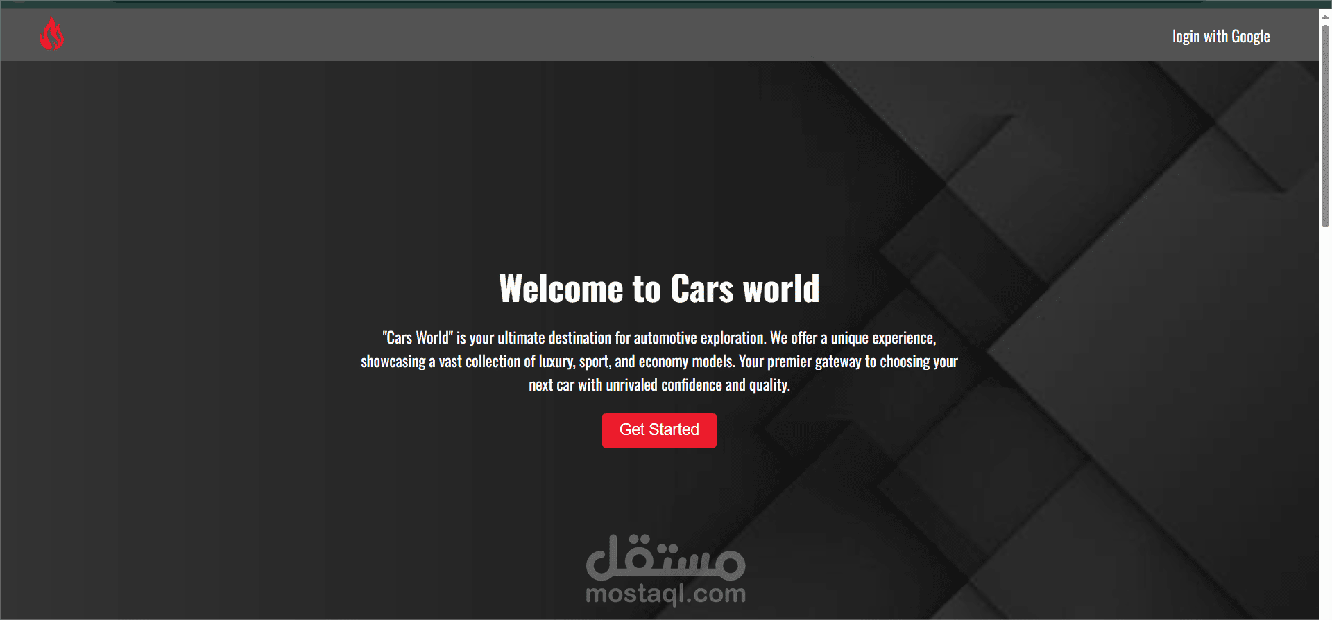 موقع لمعرض سيارات CARS WORLD