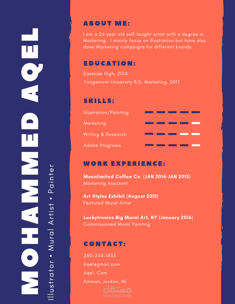 تصميم سيرة ذاتية عصرية.. Resume & cv