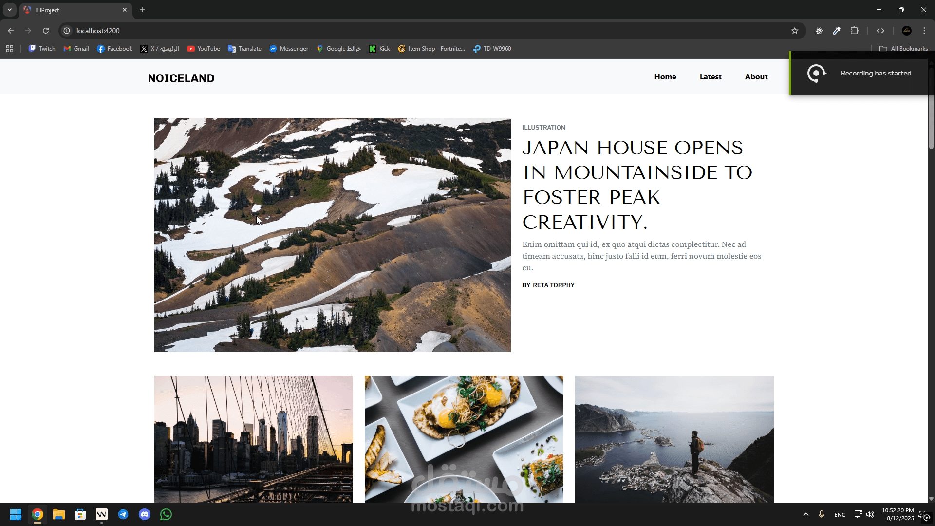 Angular Application (ITI Scholarship)