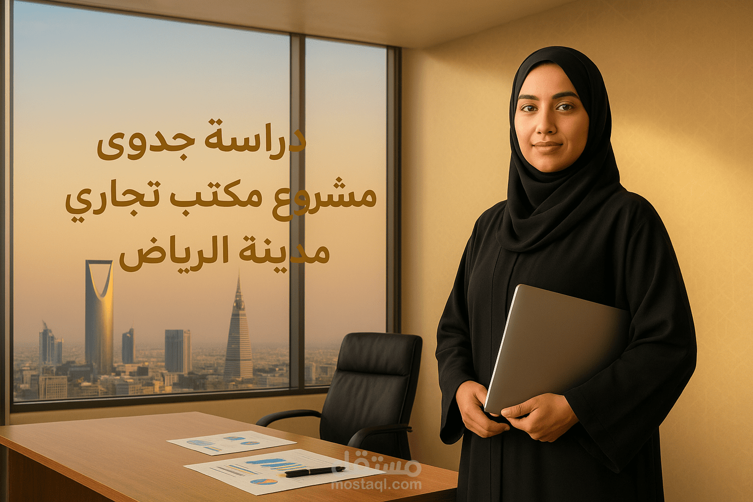 دراسة جدوى احترافية لمكتب تجاري بمدينة الرياض (نموذج حقيقي لمشروع استثماري متكامل)