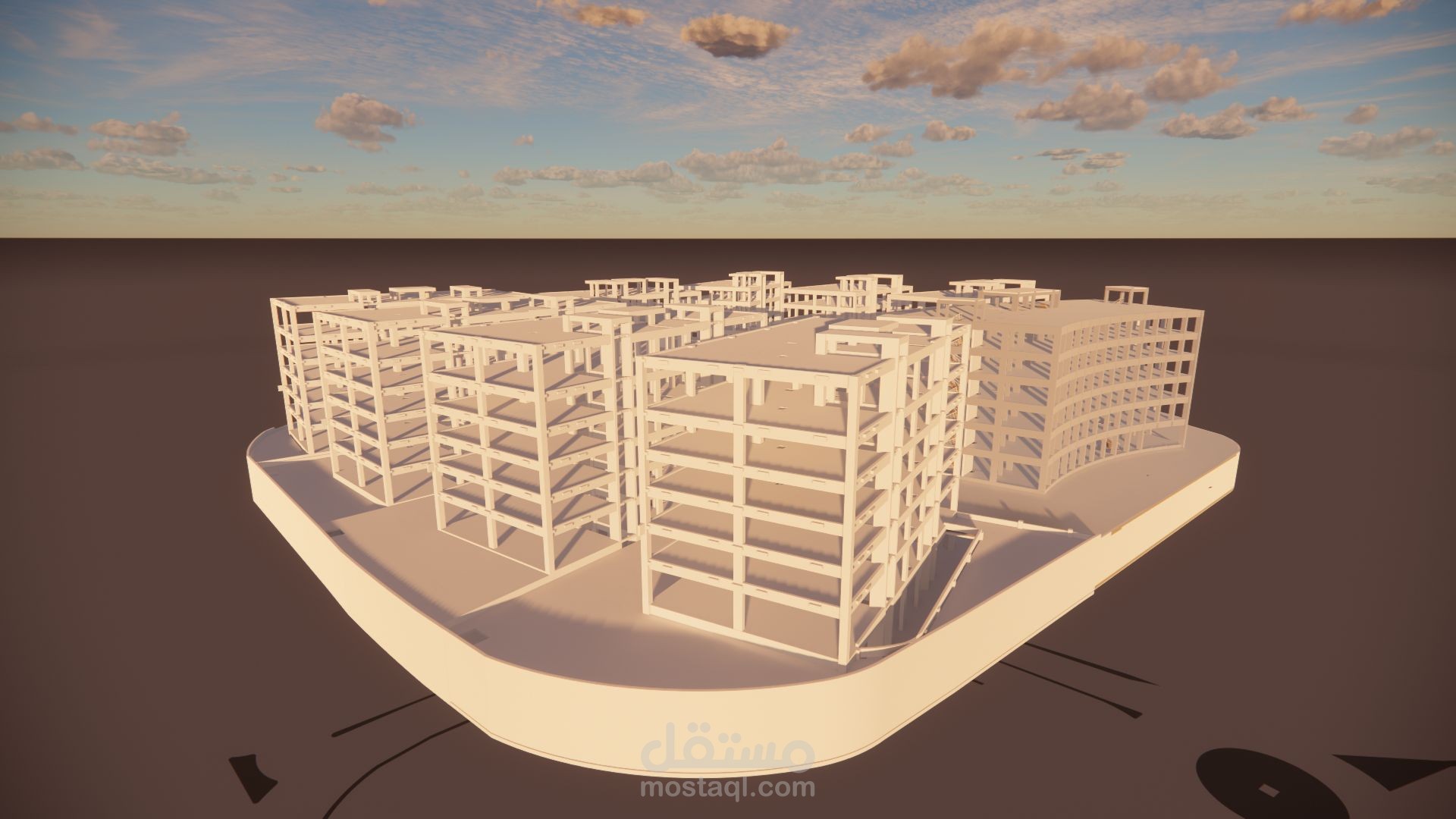 "نمذجة معلومات البناء (BIM) لـ 8 مباني سكنية بإجمالي مساحة 4800 متر مربع"