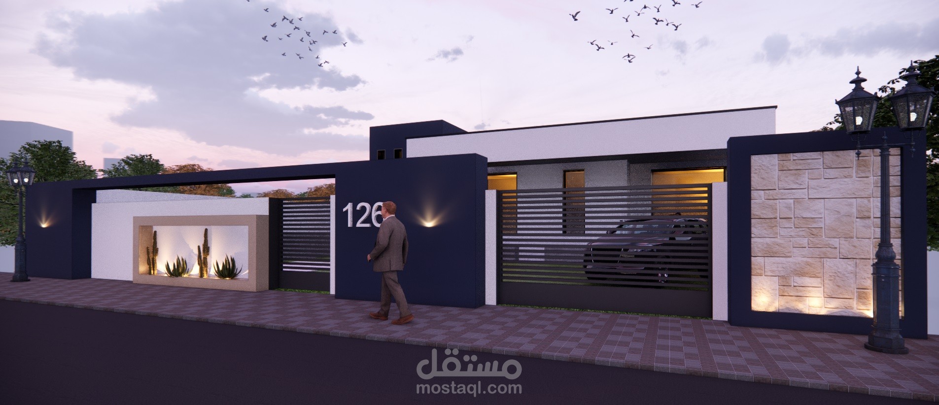 تصميم فيلا طابق سفلي