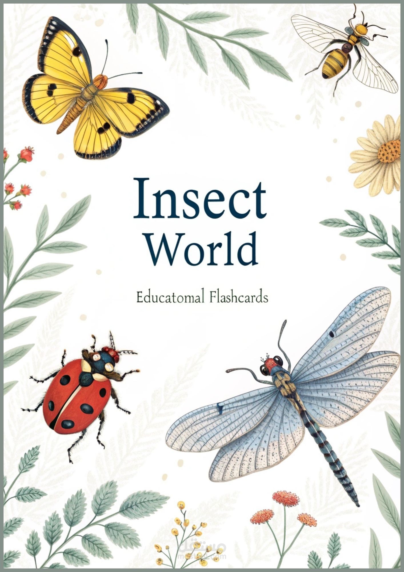 بطاقات تعليمية عن الحشرات (Insect Flashcards)