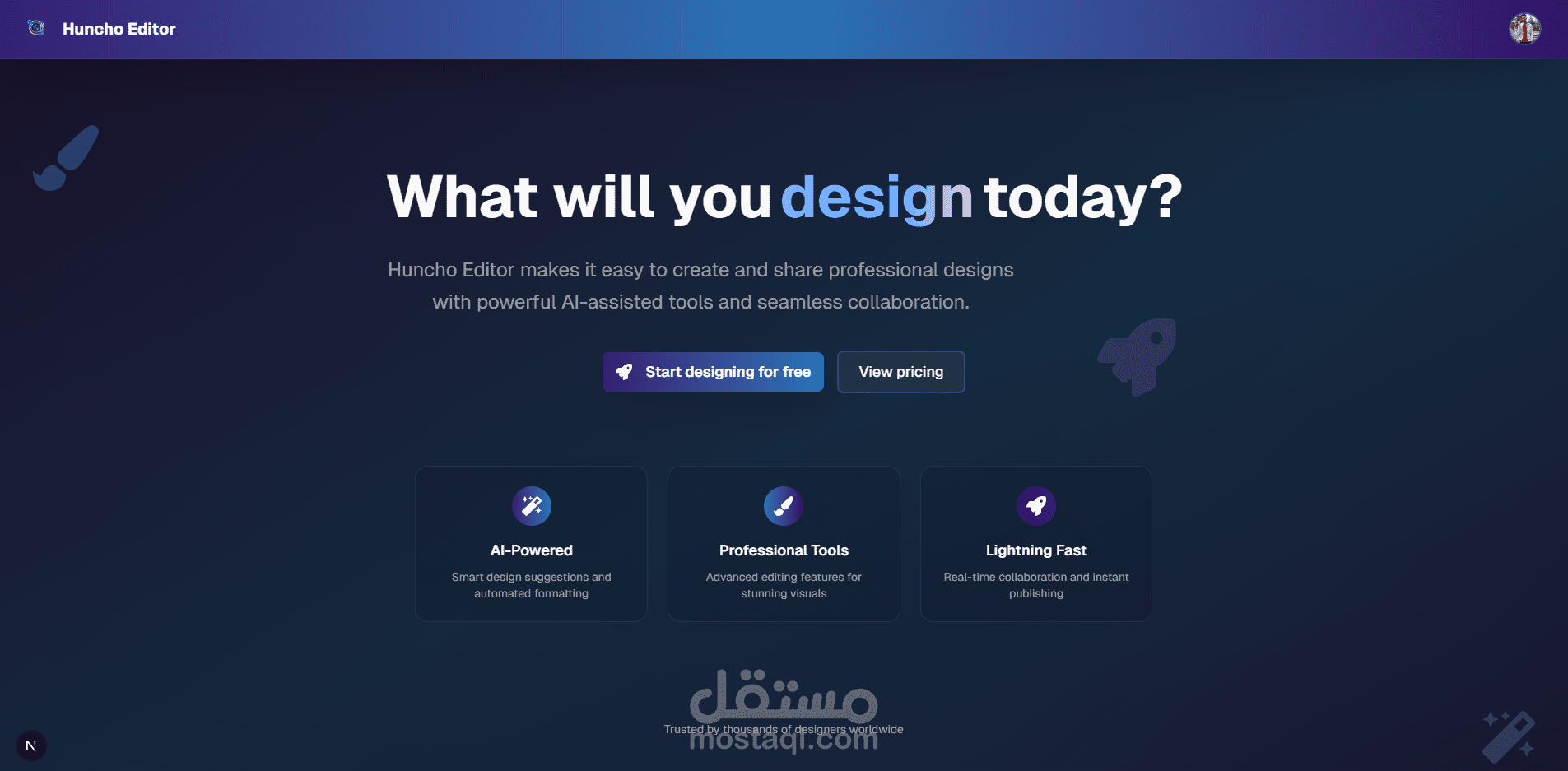 ? Huncho Editor (منصة SaaS للتصميم الجرافيكي)
