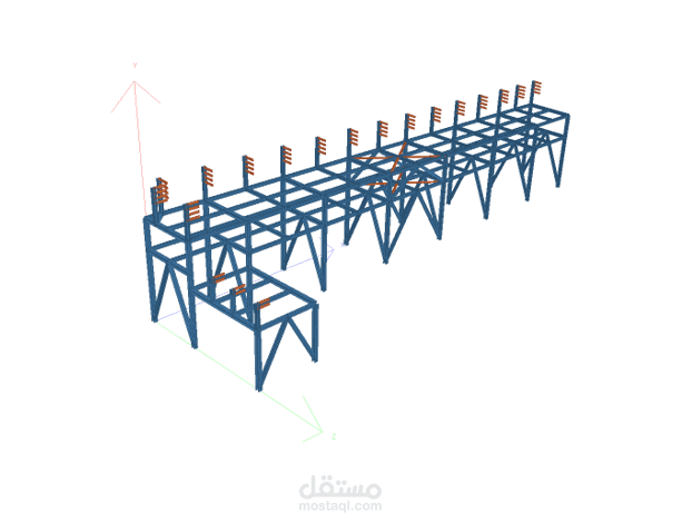 Making a 3d steel model on TEKLA STRUCTURES 2024 then making analysis with STAAD PRO 2022
