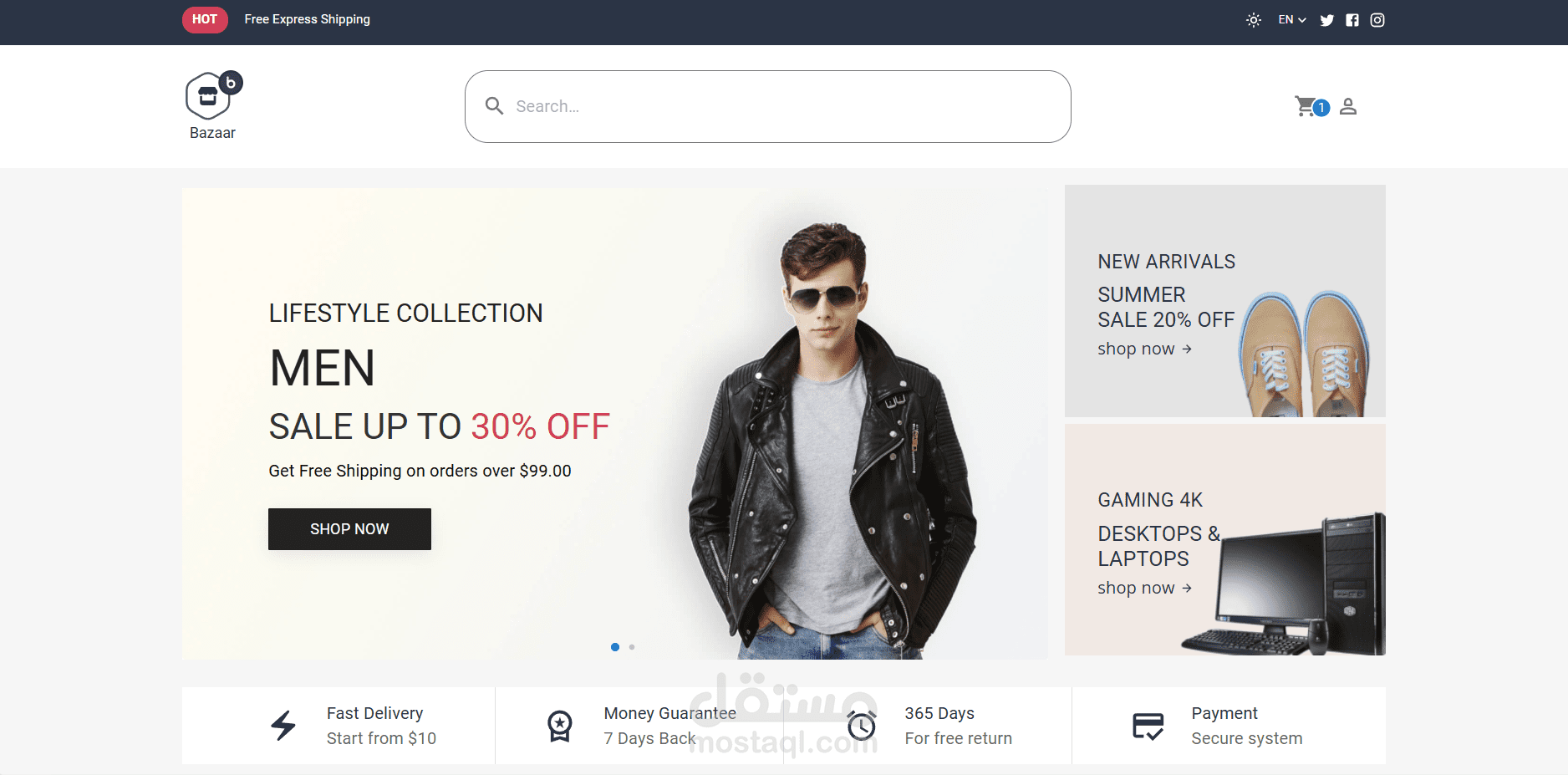 React Ecommrce Website