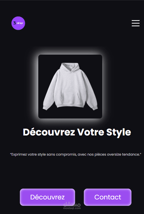 متجر الكتروني لبراند ملابس عصرية