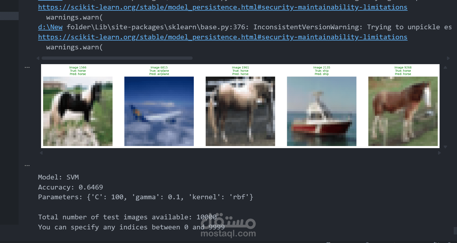Cifar-10 image classification