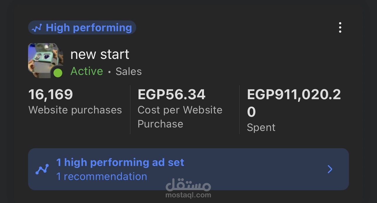 إدارة حملة E-commerce — أكثر من 16,000 عملية شراء بنجاح