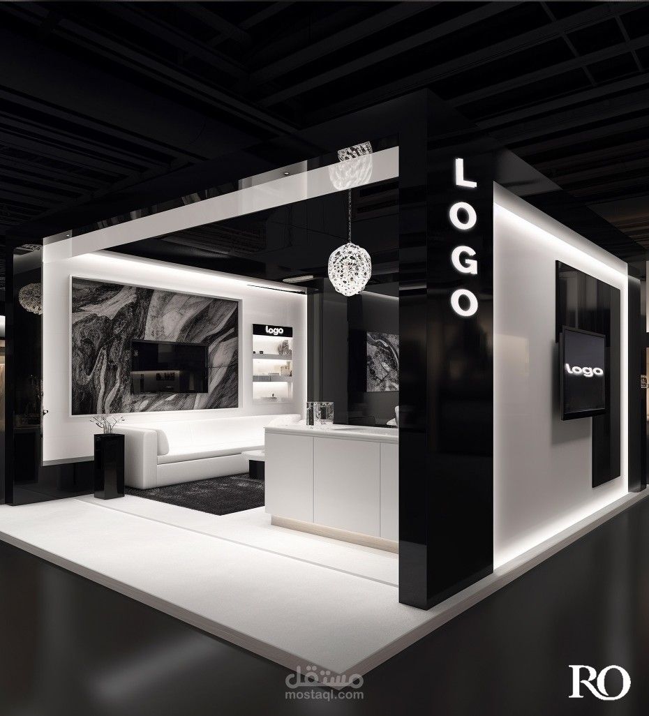 جناح عرض في معرض (Trade show exhibition booth)