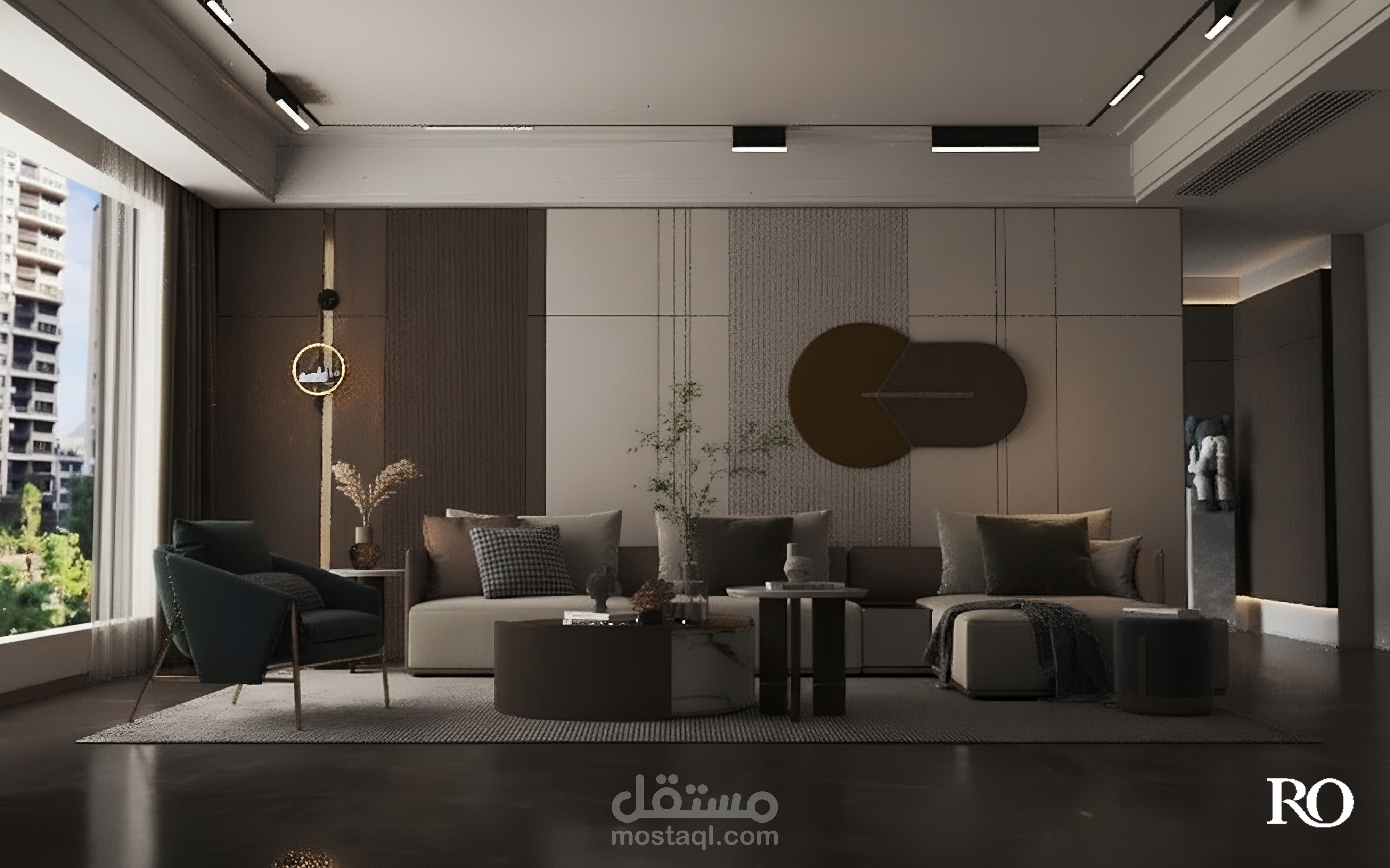 غرفة معيشة عصرية