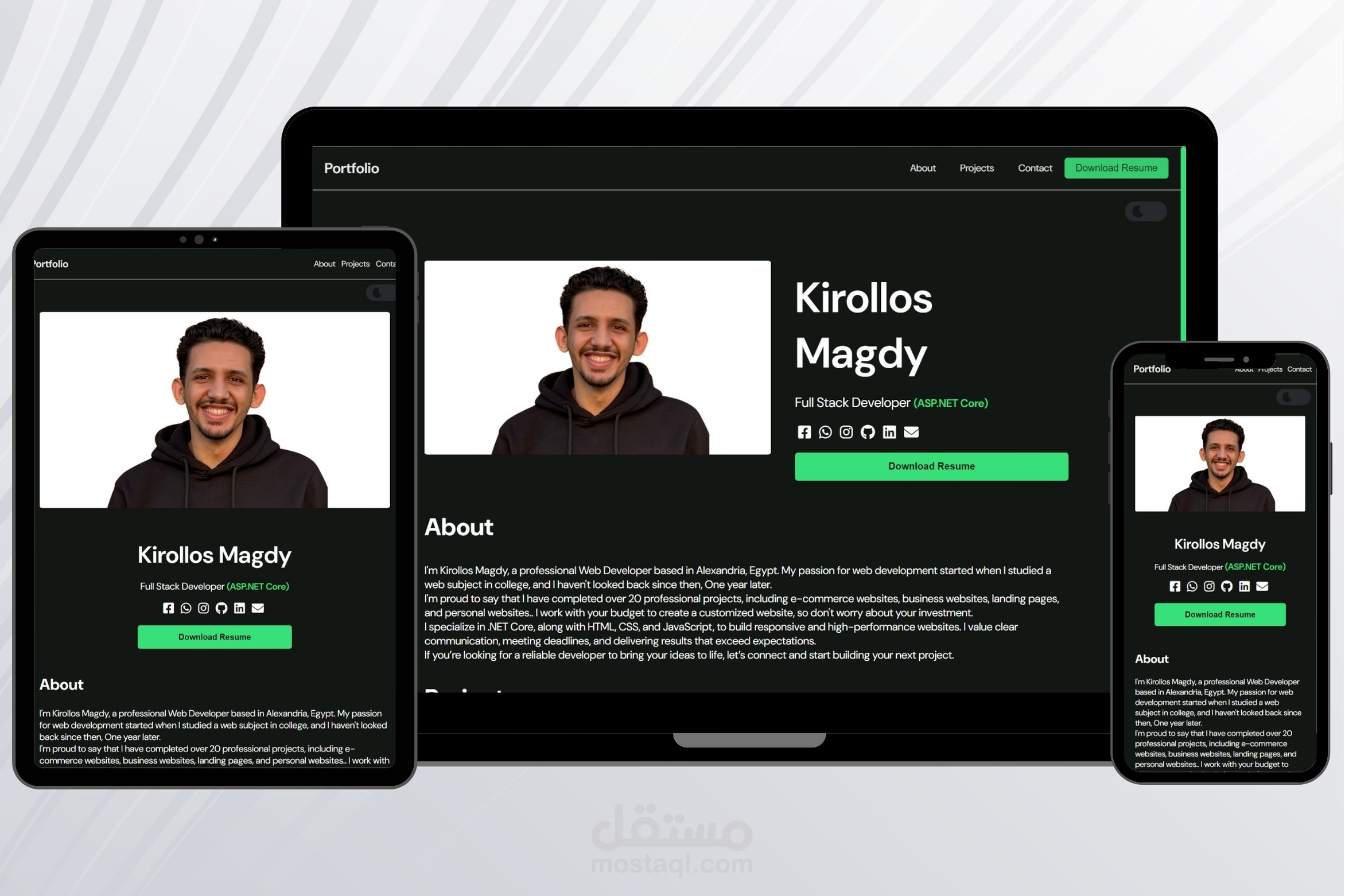 Kirollos Magdy – مطوّر Full Stack (ASP.NET Core / Web)
