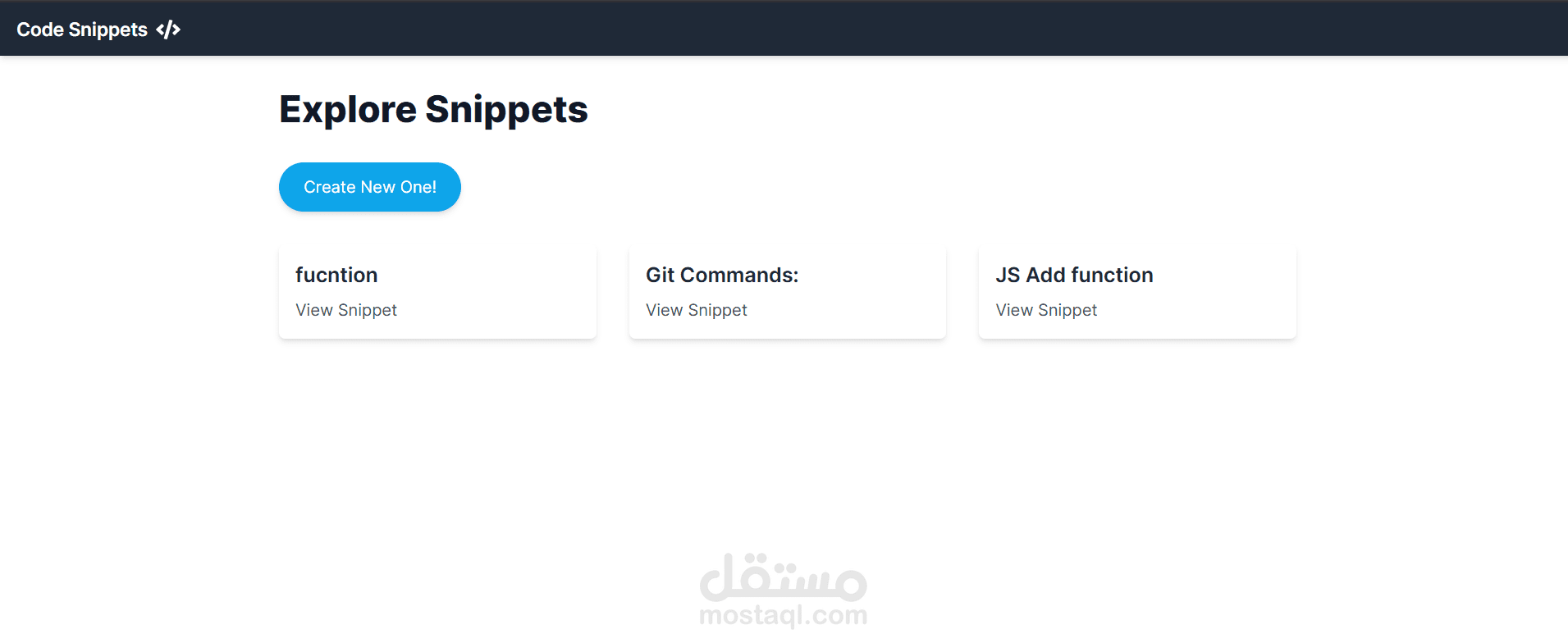Code Snippets Manager | (Personal Project)