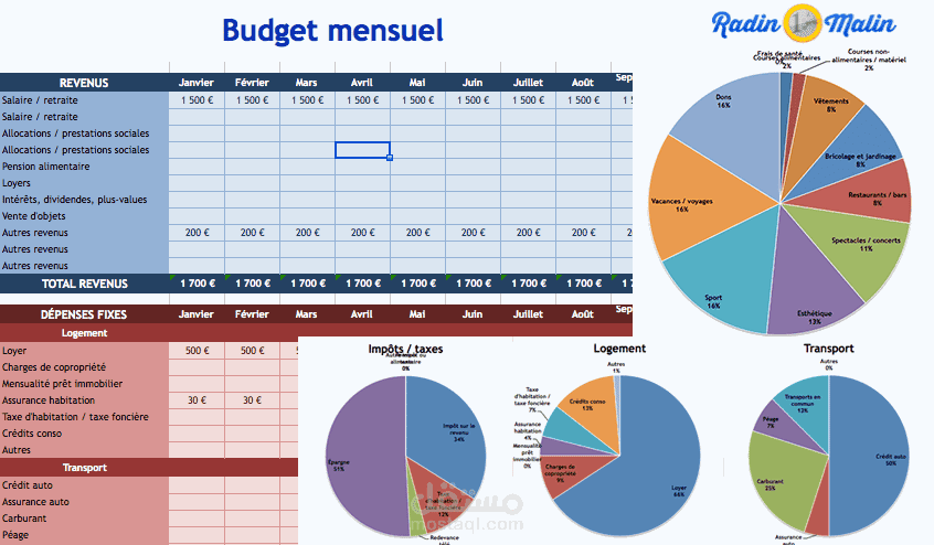 Création d’un tableau Excel de gestion