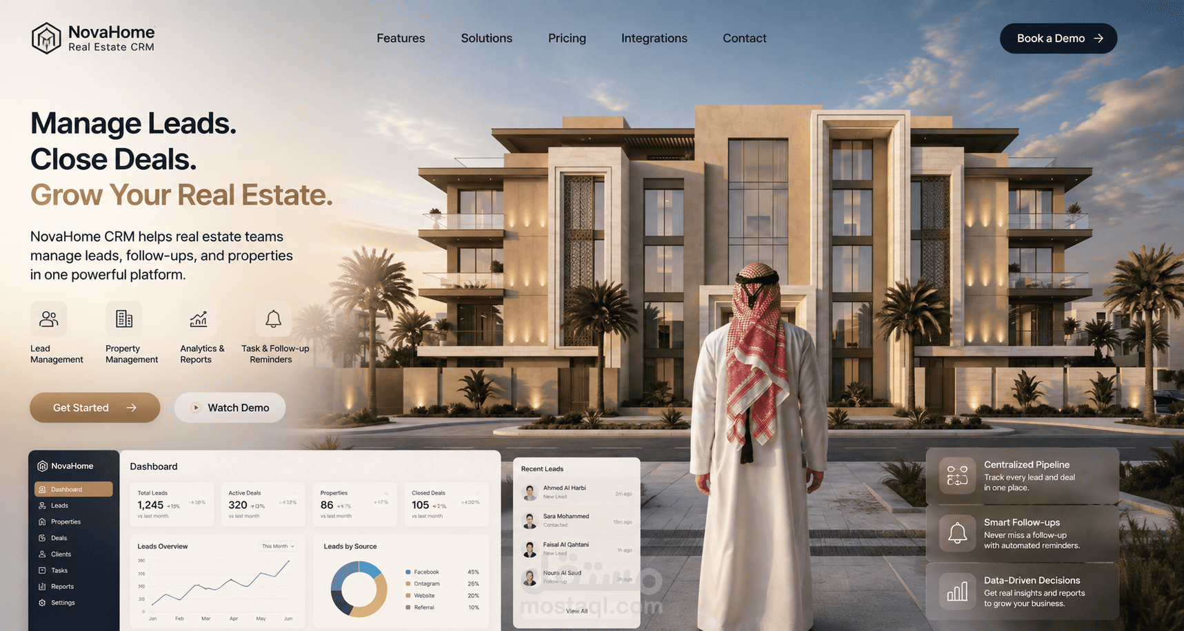 AQARI CRM — نظام CRM لمبيعات العقار في السعودية