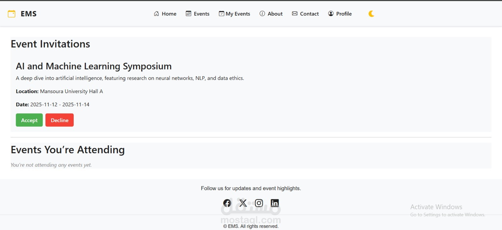 Event Planning System