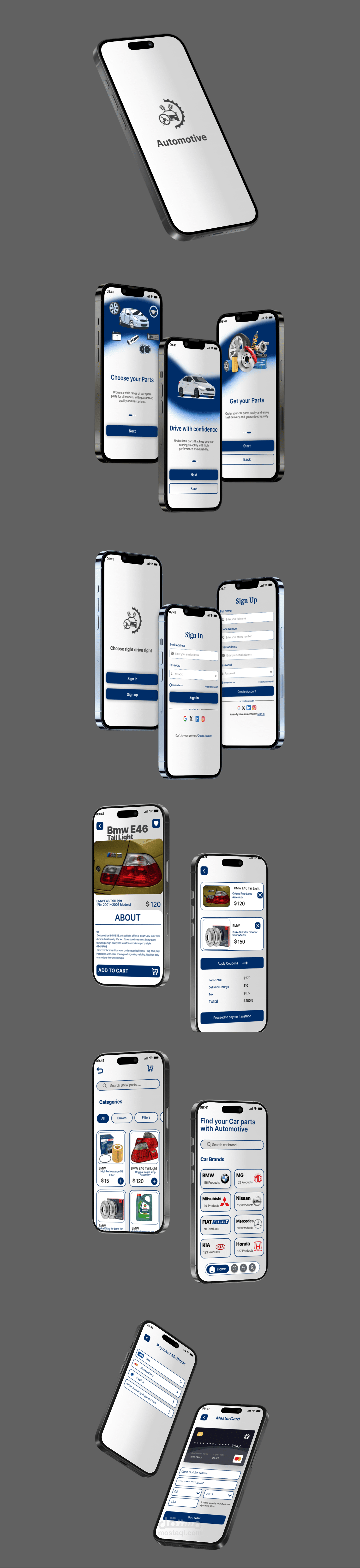 1. Automotive Spare Parts Mobile App UI/UX Design