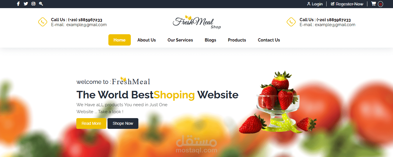 موقع خاص لعرض المنتجات