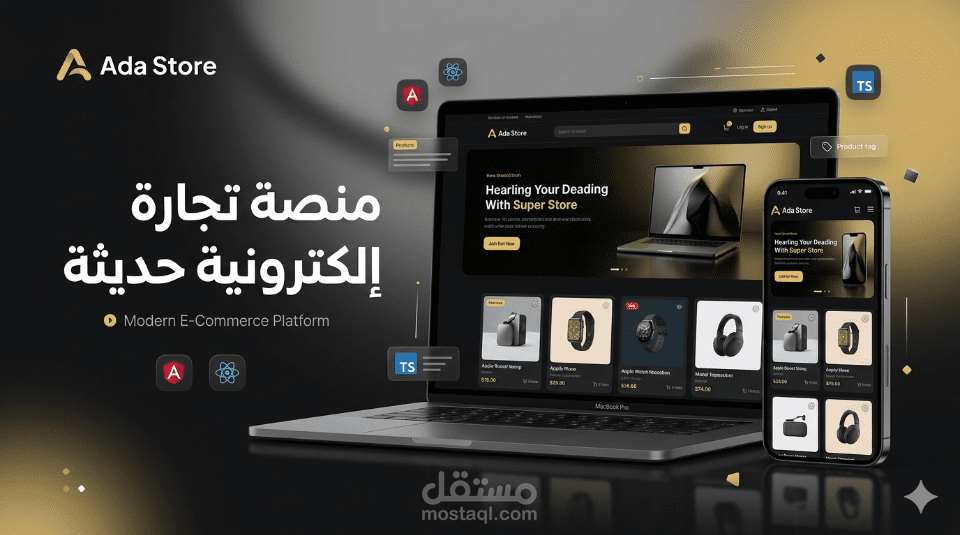 Ada Store متجر إلكتروني احترافي متكامل وتفاعلي.