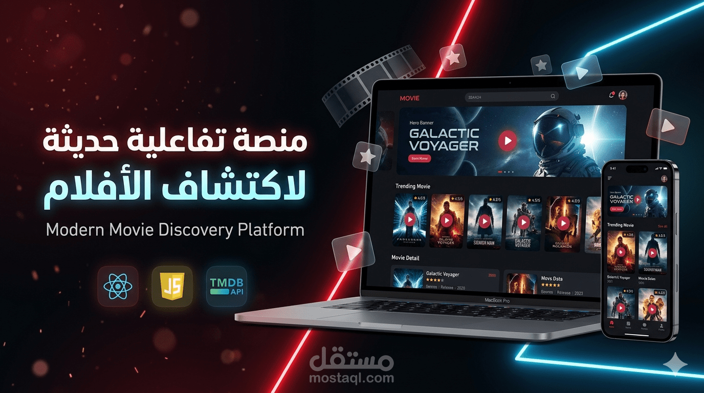 MoviesApp منصة أفلام عصرية بتجربة مستخدم احترافية.