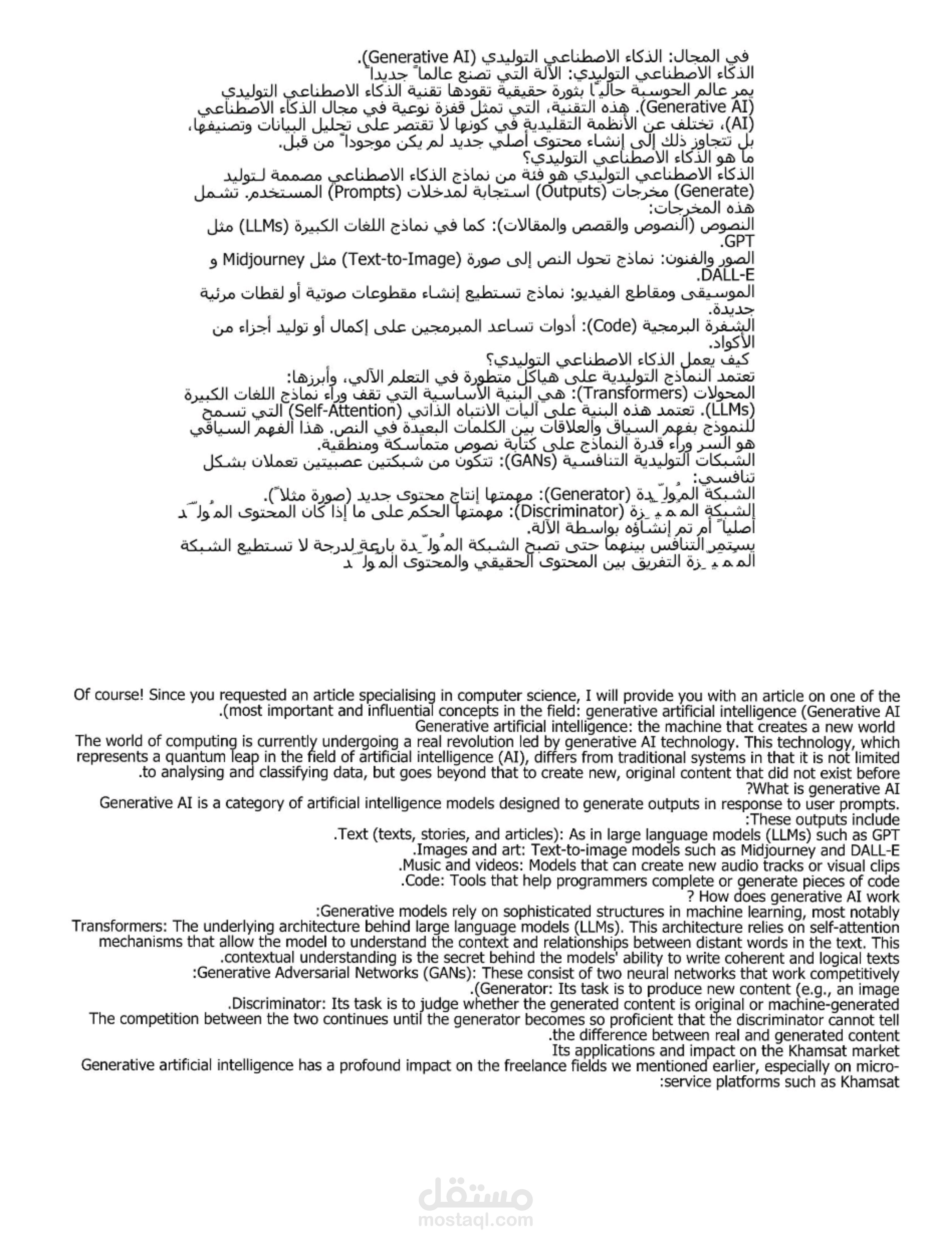 مقالة متخصصة بعلم الحاسوب