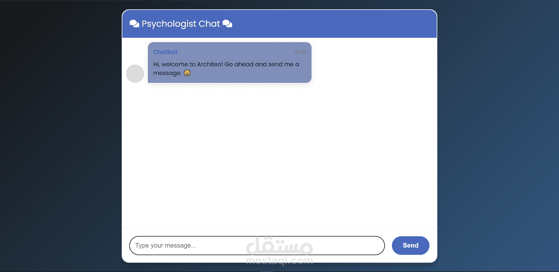 بوت ذكي مدعوم بالذكاء الاصطناعي للصحة النفسية