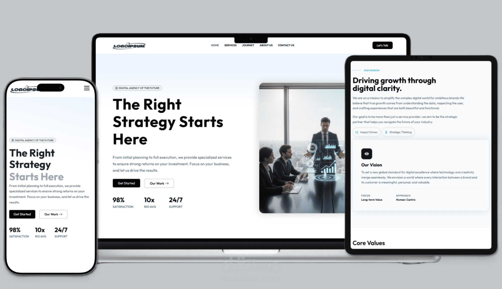 بناء موقع إلكتروني عصري لوكالة Digital Marketing