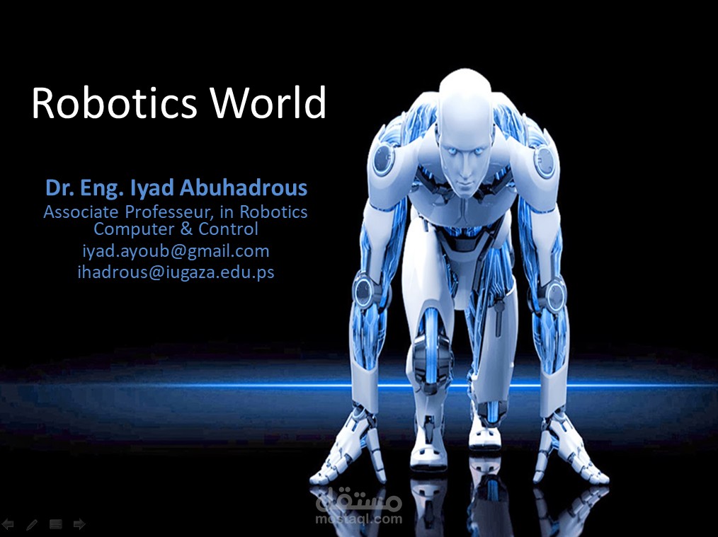 عرض تقديمي بوربوينت عن عالم الروبوتات