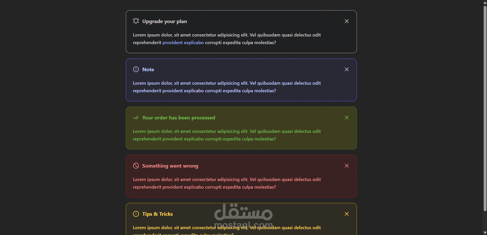 Dynamic Notifications System