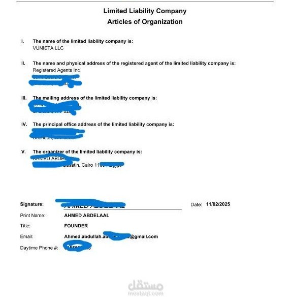 تأسيس شركة LLC فى امريكا