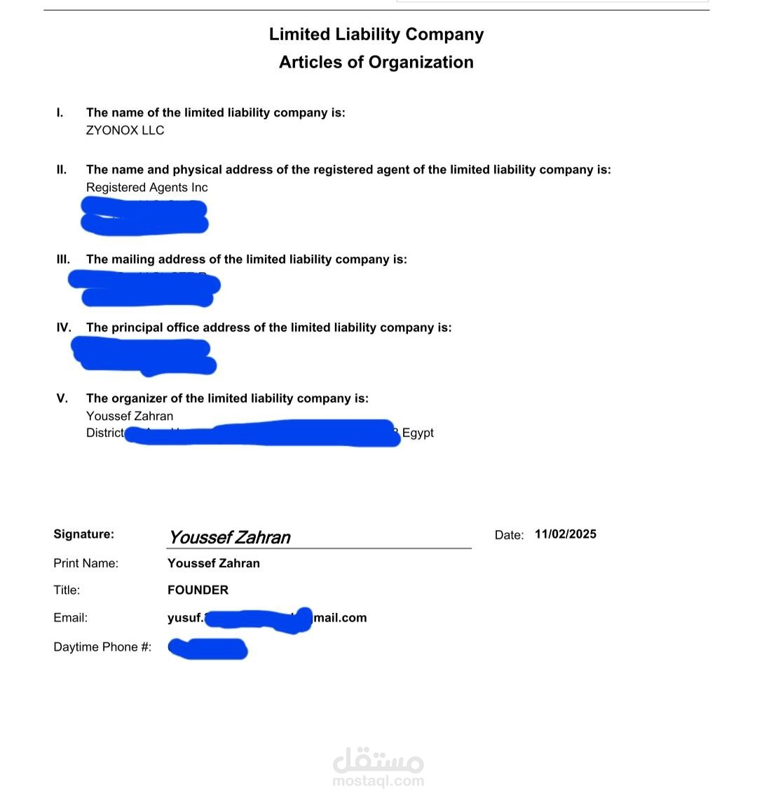 تأسيس شركة LLC فى امريكا