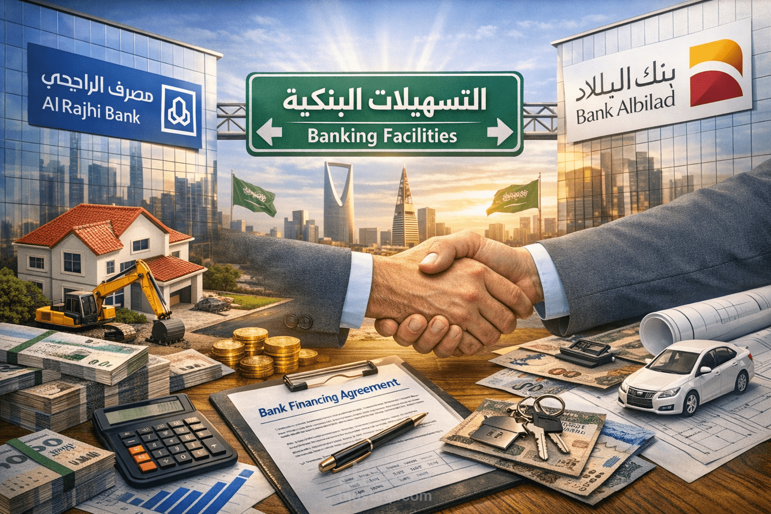 خدمة الحصول على تسهيلات بنكية. تم الحصول على تسهيلات بمبلغ 19و16 مليون  ريال
