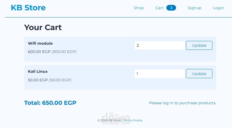 demo online shop