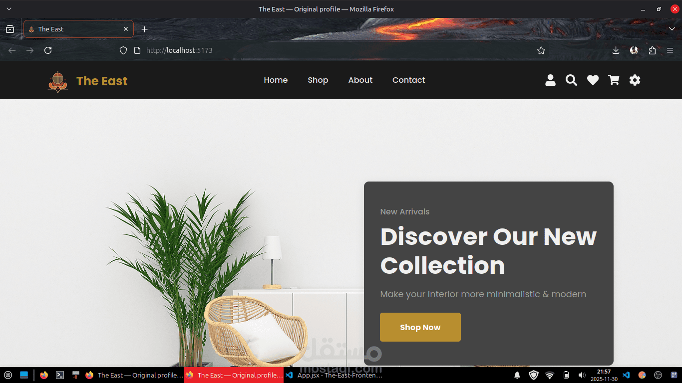 The East | منصة تجارة إلكترونية عصرية للأثاث (React.js - Multi-Language - RTL/LTR)
