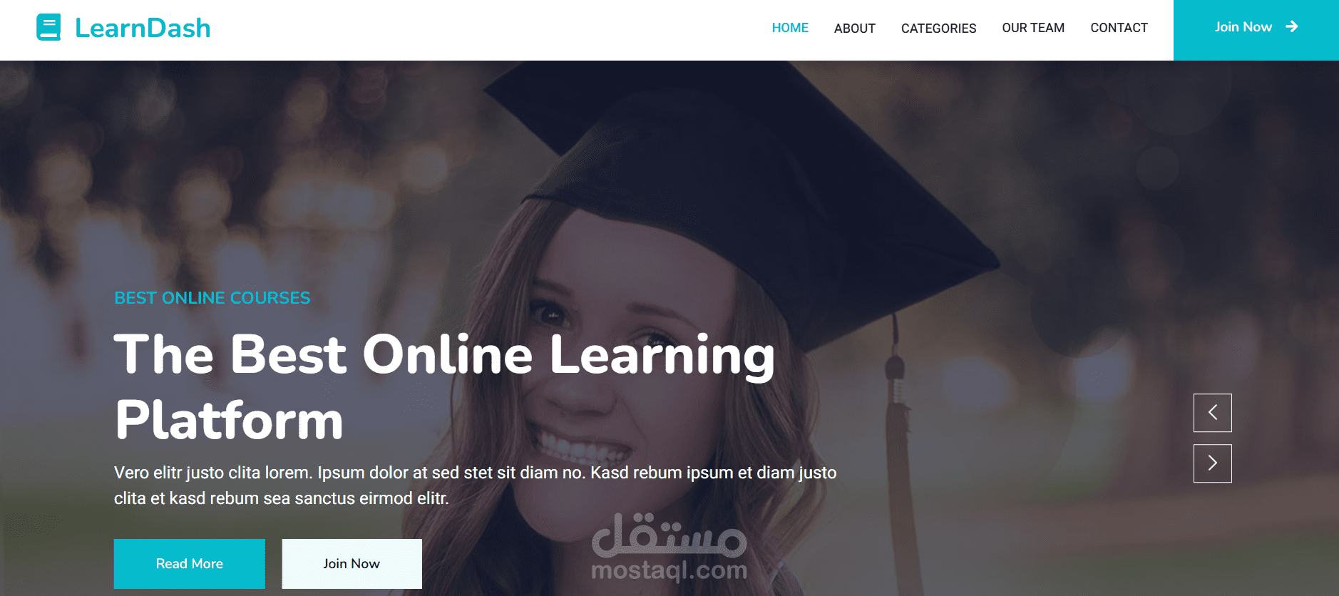 نظام إدارة تعلم (LMS) – تطوير البنية الخلفية لمنصة LearnDash Academy