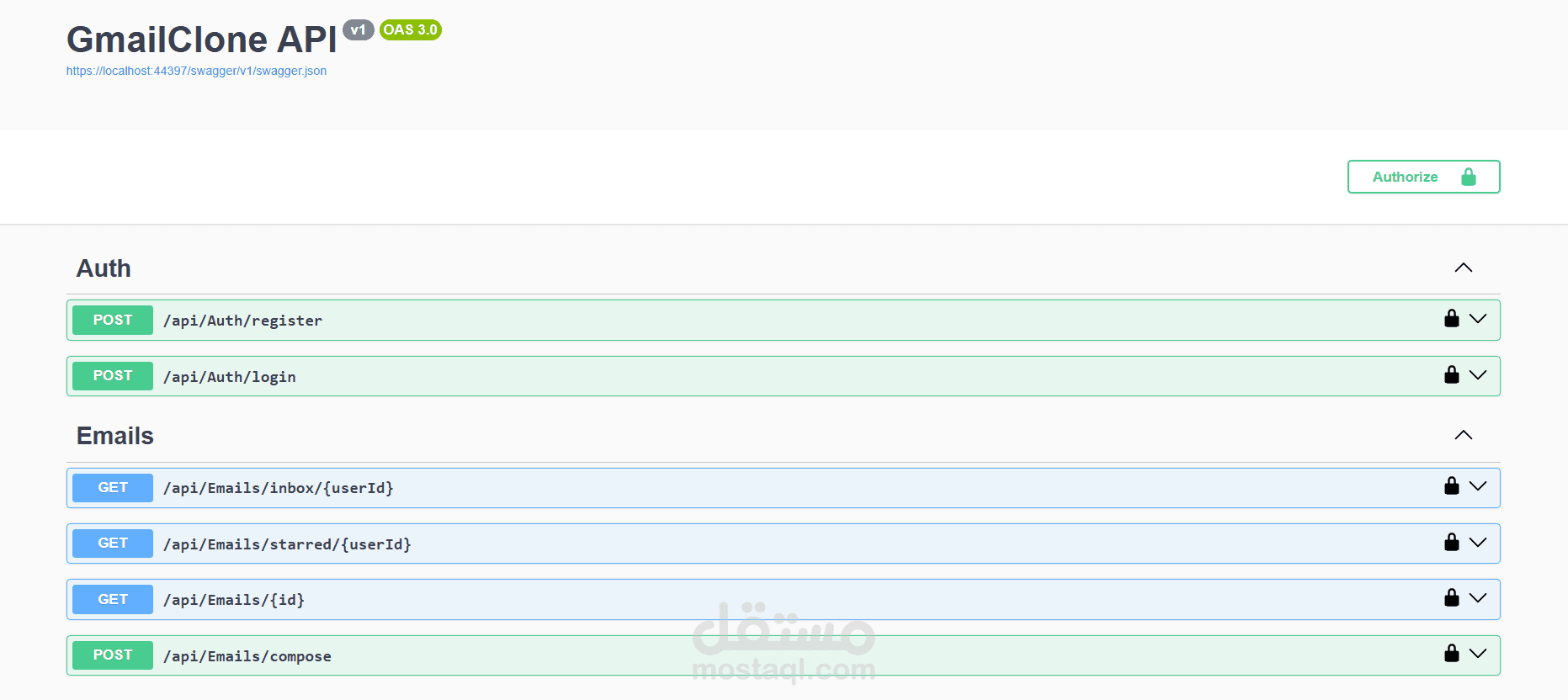 نظام إدارة بريد إلكتروني ذكي باستخدام ASP.NET Core Web API