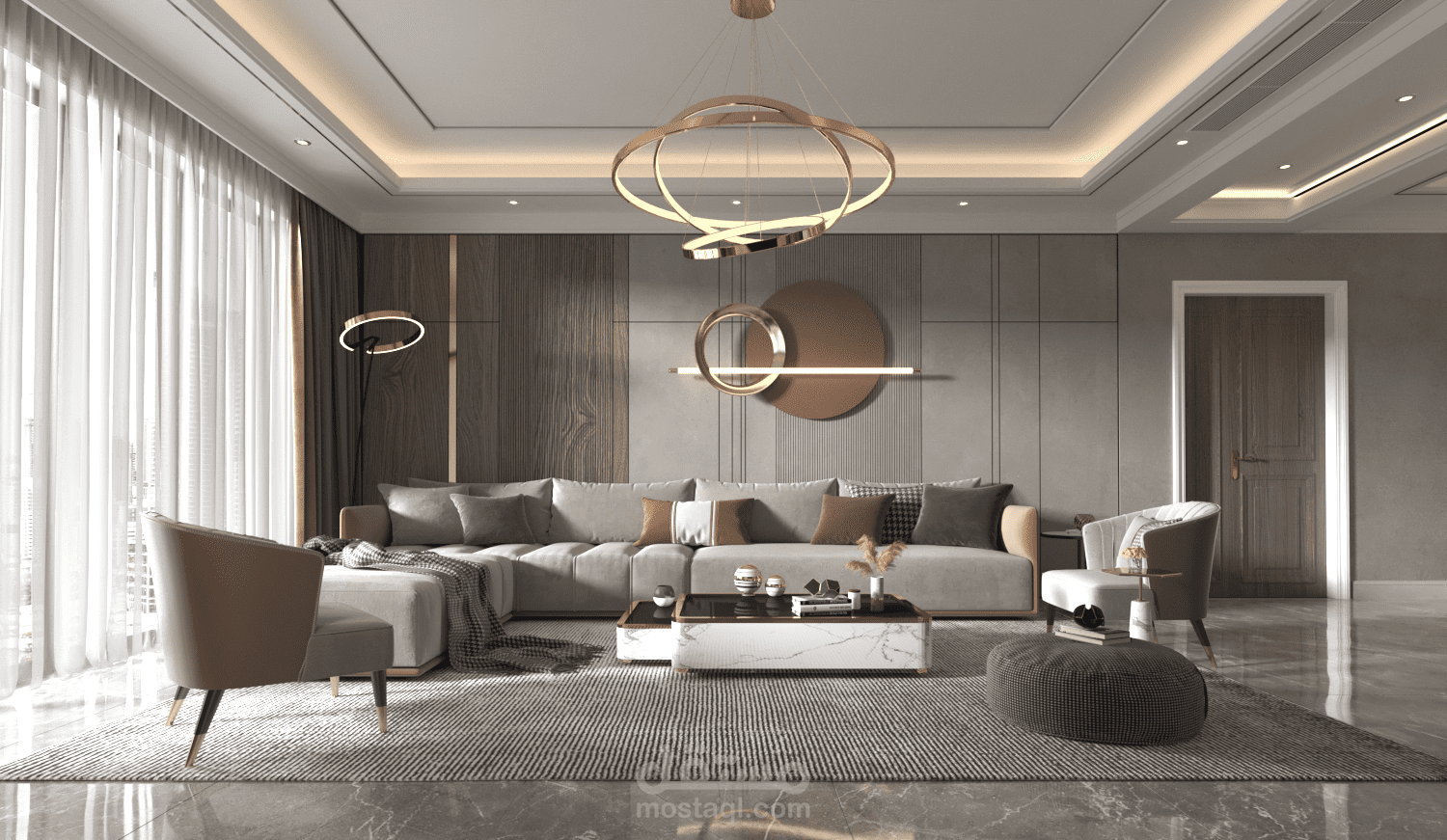 غرفة معيشة Modern Reception