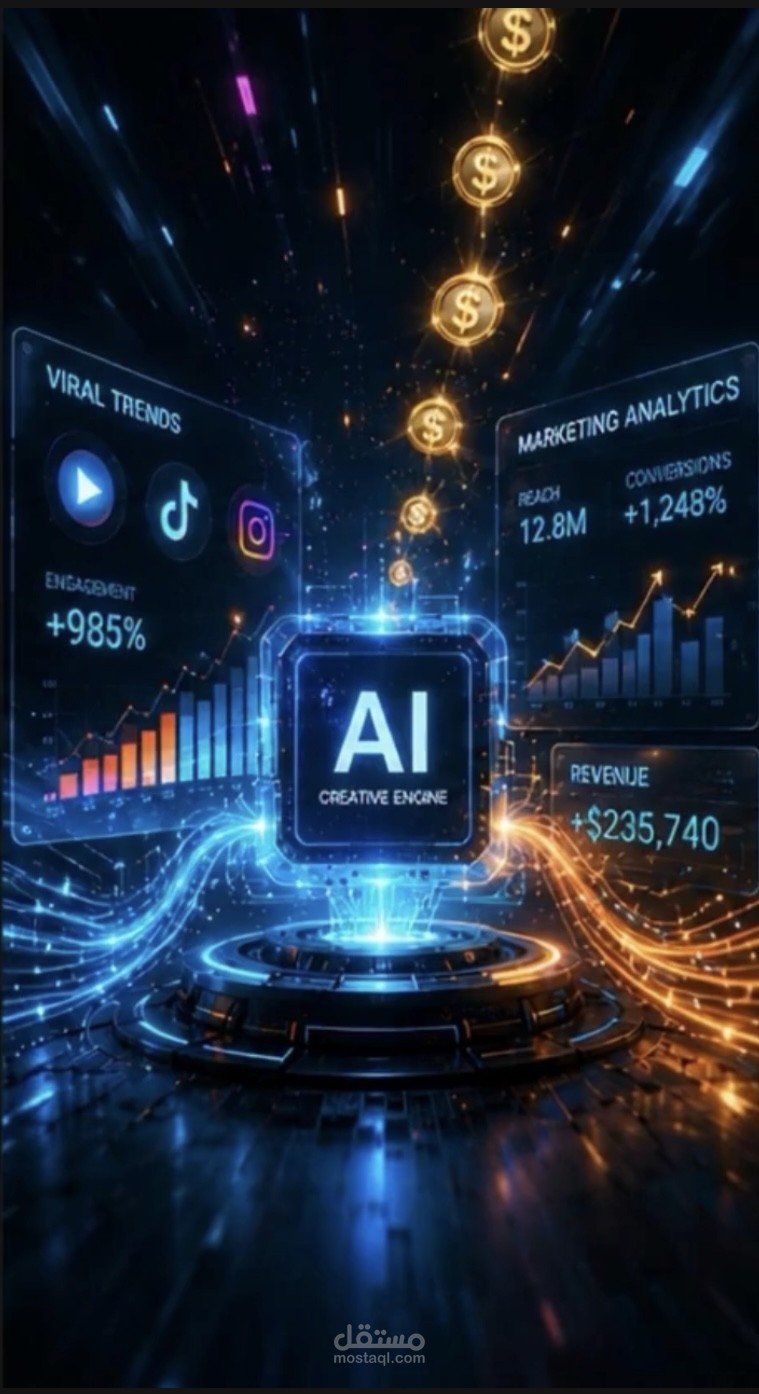 فيديو ب( ai ) تم عمله لصالح شركة تسويقيه