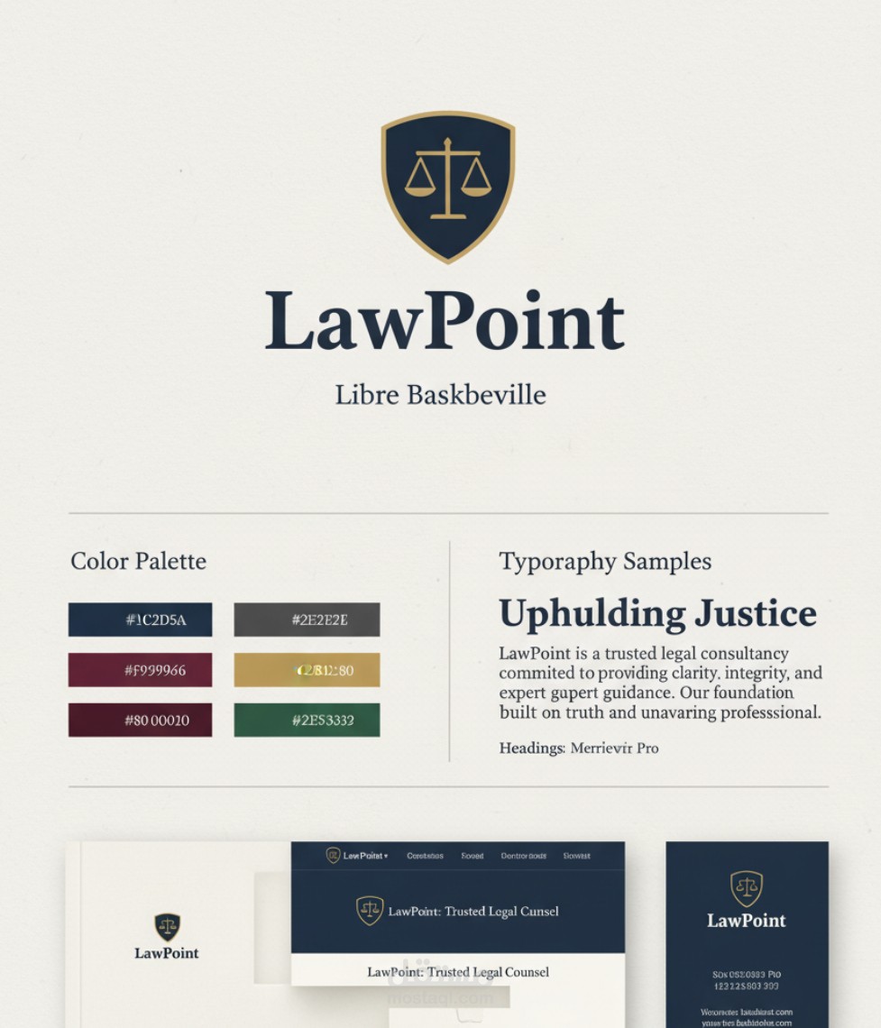 شعار احترافي لمكتب استشارات قانونية - A LawPoint
