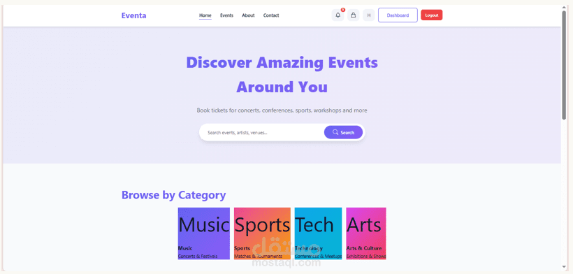 منصة Eventa لإدارة الفعاليات والحجوزات